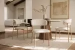 2SET jídelní židle BELFORT béžová/přírodní