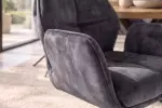 2SET jídelní židle CONCORD otočná 180° tmavě šedá/černá samet 2SET jídelní židle CONCORD otočná 180° tmavě šedá/černá samet