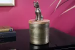 Dóza PANTHER 20 CM zlatá masiv mango