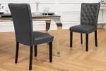 2SET zámecká židle CASTLE vintage černá umělá kůže