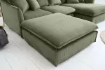 Luxusní taburet HEAVEN 100 CM zelený manšestr Luxusní taburet HEAVEN 100 CM zelený manšestr