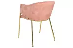 2SET jídelní židle NOBLESSE růžová/zlatá samet
