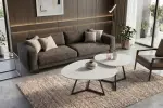 Konferenční stolek MARVELOUS 90 CM keramika vzhled bílý mramor Konferenční stolek MARVELOUS 90 CM keramika vzhled bílý mramor