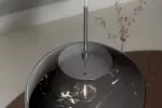 Stropní svítidlo LIQUID DIAMOND 35 CM kouřová černá