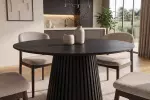 Kulatý jídelní stůl VALHALLA BLACK 120 CM dubová dýha Kulatý jídelní stůl VALHALLA BLACK 120 CM dubová dýha
