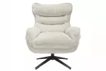 Křeslo CLOUD šampaňsko béžová texturovaná tkanina otočné