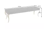 Lavice MODERN BAROCCO GOLD 170 CM černá samet