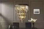 Stropní svítidlo CRYSTAL 50 CM černá kov