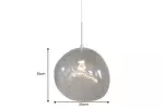 Stropní svítidlo LIQUID DIAMOND 35 CM kouřová černá
