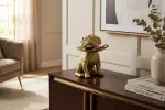 Dekorativní mísa/Pokladnička BULLDOG 32 CM zlatá