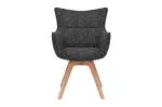 2SET jídelní židle VOGUE antracitová/přírodní texturovaná tkanina otočná 2SET jídelní židle VOGUE antracitová/přírodní texturovaná tkanina otočná