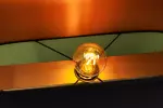 Stojací lampa WARDROBE 150 CM přírodní/zlatá masiv železné dřevo