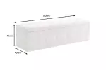 Lavice CHESTERFIELD 140 CM šampaňská s úložným prostorem