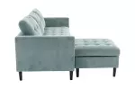 Rohová pohovka STOCKHOLM 220 CM aqua manšestr UNI