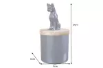 Dóza PANTHER 20 CM černá masiv mango