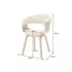 Jídelní židle MANHATTAN krémová umělá kůže/dýha jasan Jídelní židle MANHATTAN krémová umělá kůže/dýha jasan