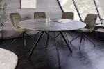 Kulatý jídelní stůl ATELIER 120 CM šedá/černá melaminová dýha Kulatý jídelní stůl ATELIER 120 CM šedá/černá melaminová dýha