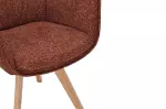 2SET jídelní židle VOGUE rezavě hnědá/přírodní texturovaná tkanina otočná 2SET jídelní židle VOGUE rezavě hnědá/přírodní texturovaná tkanina otočná