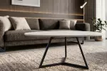 Konferenční stolek MARVELOUS 90 CM keramika vzhled bílý mramor Konferenční stolek MARVELOUS 90 CM keramika vzhled bílý mramor
