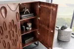 Vysoká komoda DUNE 3D 120 CM ořechově hnědá masiv akácie