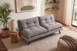 Rozkládací pohovka COCOONING 190 CM šedá žinylková tkanina Rozkládací pohovka COCOONING 190 CM šedá žinylková tkanina