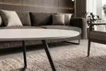 Konferenční stolek MARVELOUS 90 CM keramika vzhled bílý mramor Konferenční stolek MARVELOUS 90 CM keramika vzhled bílý mramor