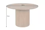 Kulatý jídelní stůl s ÚP TRES CHIC 120 CM masiv mango