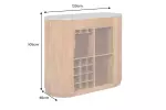 Barová skříň TRES CHIC 120 CM bílá/přírodní mramor/masiv mango