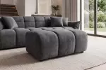 Taburet CLOUD 100 CM šedý samet