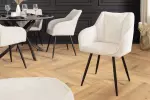 2SET jídelní židle AVIGNON 360° šampaňská béžová/černá žinylková tkanina