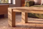 Konferenční stolek MAKASSAR 100 CM krémový masiv mango