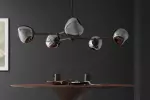 Stropní svítidlo LIQUID DIAMOND 97 CM kouřová černá