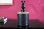 Dóza PANTHER 20 CM černá masiv mango