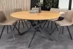 Kulatý jídelní stůl HELIX 120 CM dubová dýha Kulatý jídelní stůl HELIX 120 CM dubová dýha