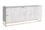 Komoda ZEN CIRCLE 177 CM masiv mango - bílá / černá