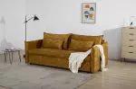Rozkládací pohovka APARTMENT 3M 215 CM tmavě žlutá samet