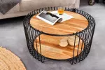 Konferenční stolek TRUE ELEMENTS 70 CM přírodní/černá masiv akácie