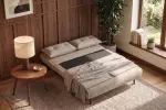 Rozkládací pohovka SMART MULTIFUNCTION 140 CM šampaňská samet Rozkládací pohovka SMART MULTIFUNCTION 140 CM šampaňská samet