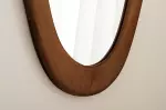 Oválné zrcadlo ORGANIC 120 CM ořechový vzhled