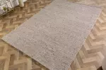 Koberec WOOL 240x160 CM stříbrně šedá vlna