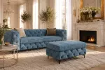 Taburet MODERN BAROCCO XL 90 CM petrolejový samet Taburet MODERN BAROCCO XL 90 CM petrolejový samet