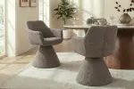 Jídelní židle AMBIENTO hnědá strukturovaná látka otočná Jídelní židle AMBIENTO hnědá strukturovaná látka otočná