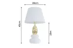 Stolní lampa s nastavitelným stínidlem STONES OF ZEN 45 CM bílá/zlatá Stolní lampa s nastavitelným stínidlem STONES OF ZEN 45 CM bílá/zlatá