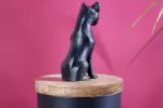 Dóza PANTHER 20 CM černá masiv mango