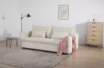 Rozkládací pohovka APARTMENT 3M 215 CM béžová manšestr