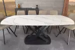 Jídelní stůl INCEPTION WHITE 130-190 CM keramika rozkládací