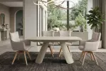 Rozkládací jídelní stůl VOGUE 160-240 CM béžový keramika