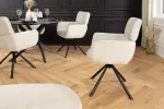 2SET jídelní židle UNIQUE šampaňská béžová/černá otočná