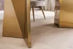 Jídelní stůl EXTRAVAGANCIA 200 CM bílá/zlatá mramor