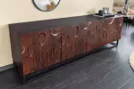 Komoda DUNE 3D 175 CM ořechově hnědá masiv akácie